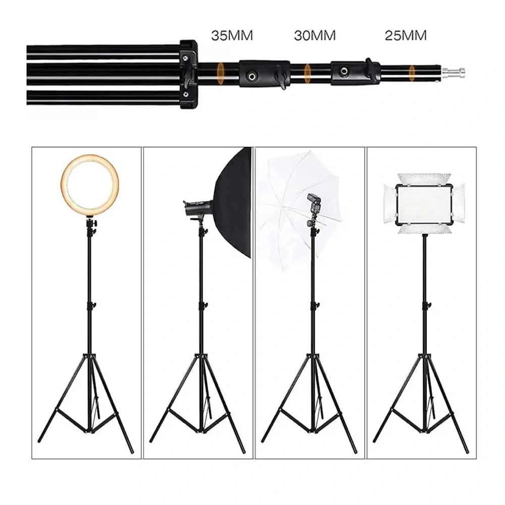 ITOTIN Heavy Duty Adjustable Spring Cushioned Metal Photography Tripod Stand